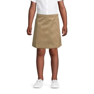 Lands' End Girls Size 10 Chino Khaki School Uniform Skort (above the knee)